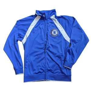 Chelsea Football Club Official Full Zip Training Jacket, Blue - Size L